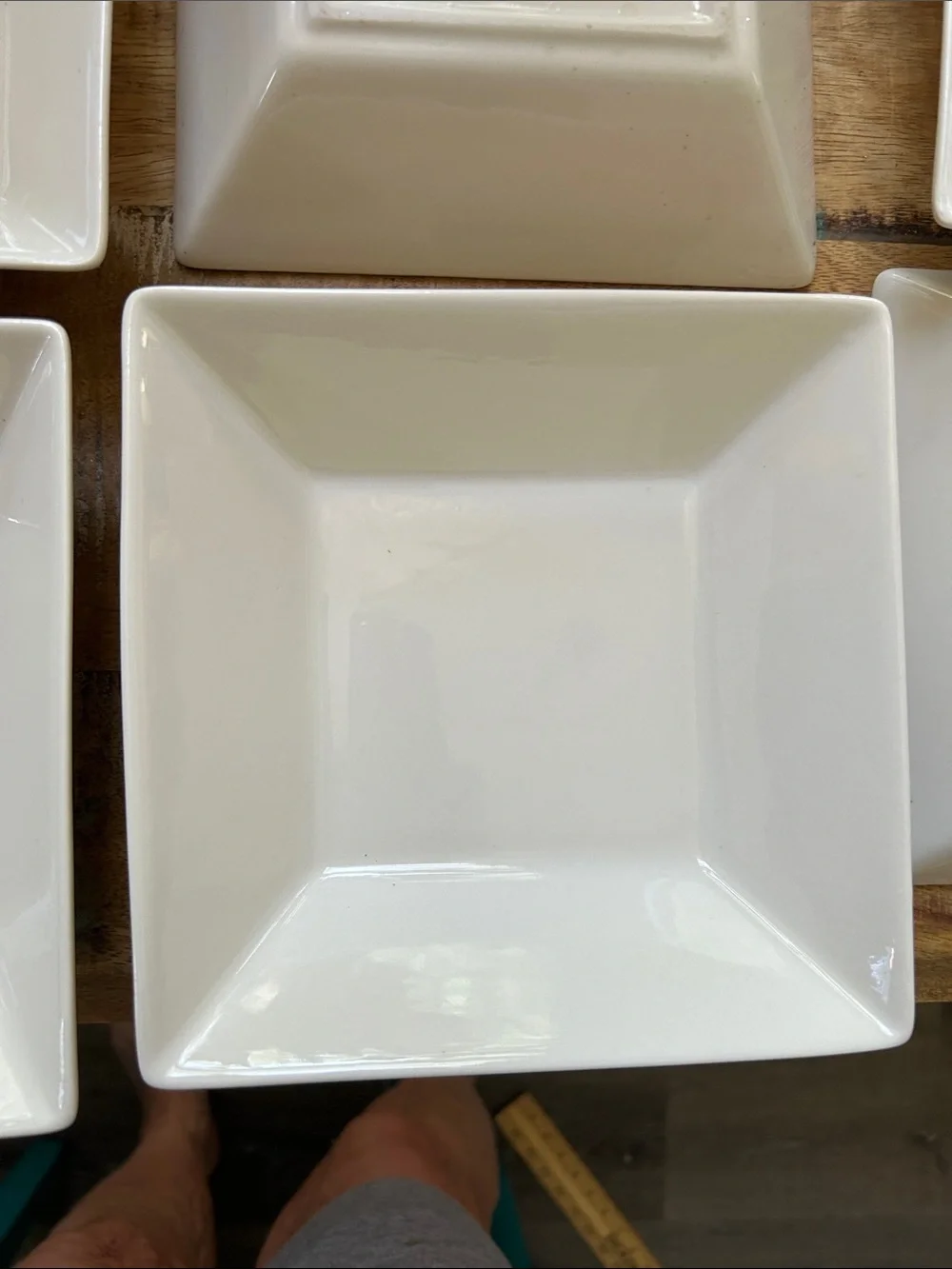 White Ceramic Square Serving Bowls - Set of 6 By 10 Strawberry Street